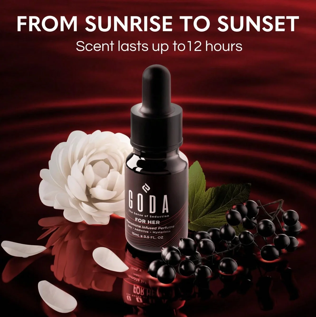 Floral Amber Pheromone Perfume For Women,GODA For Her,15ml(0.5oz),WIth Jasmine And Blackcurrant_voghion.com