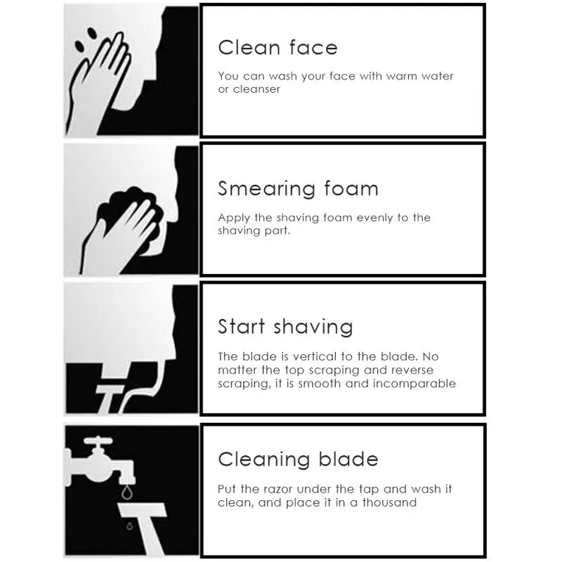 Manual Shaver 9PCS Shaver Six Layer Blade Tool Holders Nine Replacement Cutter Heads Stainless Steel Razor for Men Old Style Blades