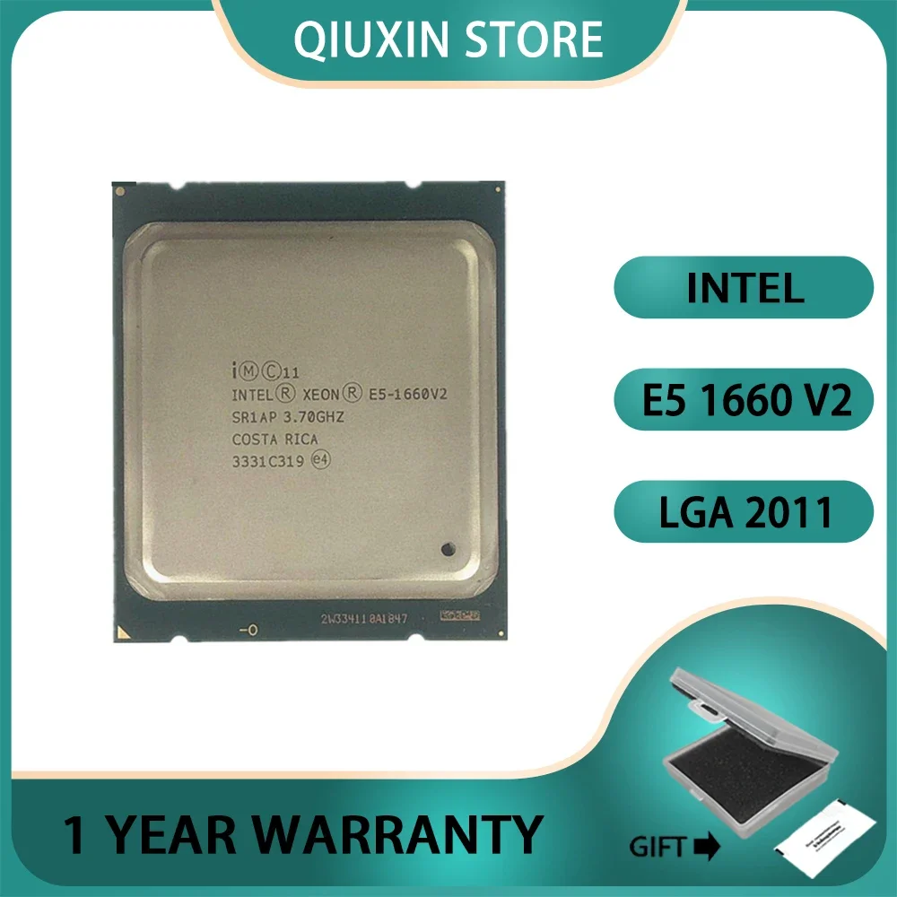

Intel Xeon E5 1660 V2 E5-1660V2 серверный Процессор 6 ядер E5-1660 V2 2011 ЦПУ 3,7 ГГц 15M 130W E5-1660 V2 SR1AP