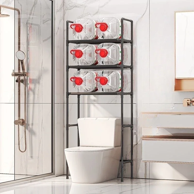 Toilet Storage Rack Bathroom Storage Shelf Floor-standing Non-porous Washing Machine Rack Multi-layer Kitchen Shelf Save Space bathroom shelf,bathroom shelf rack,bathroom storage rack,wall shelf organizer