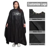Customize Logo Hidden Sleeve Apron Button Closure Salon Barber Cape Waterproof Stylist Cloth Gown Wrap Hairdresser Coiffure 1893 1