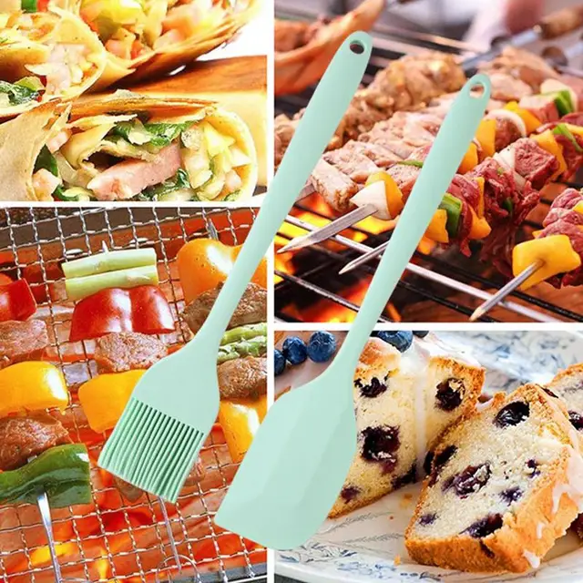 Szilikon Basting Kefe Kaparó Főző Olajkefe Hőmérséklet -Ellenálló Palacsinta Háztartás Bbq - Image 2