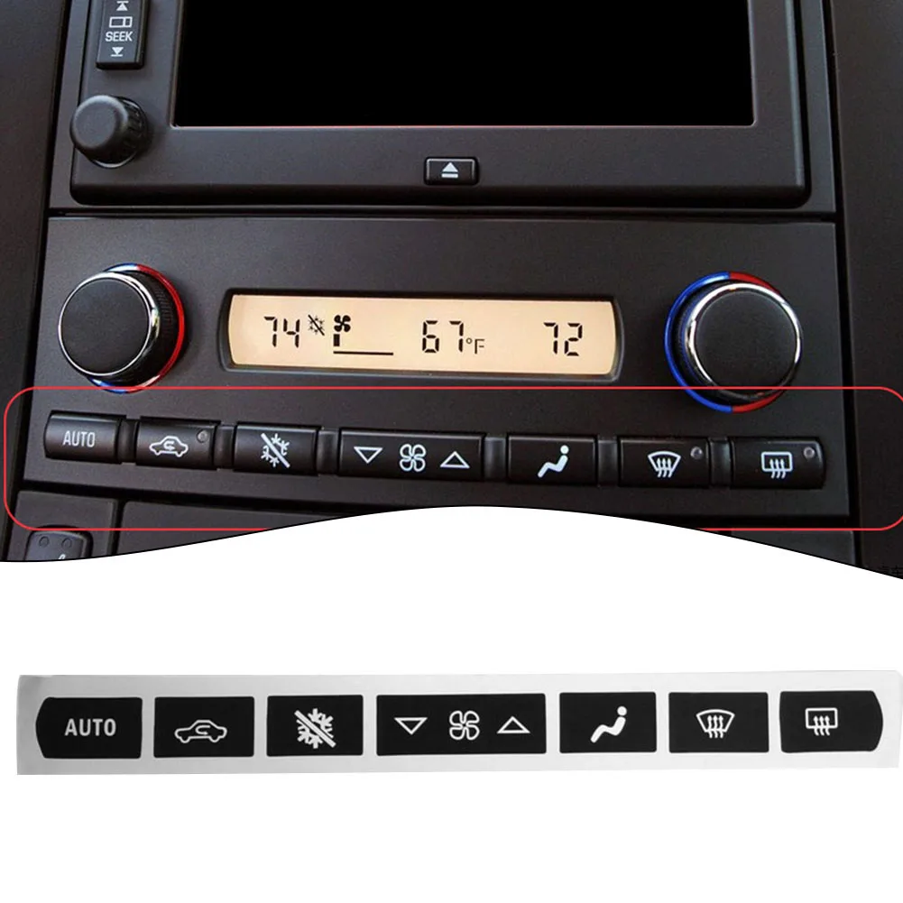 

1x A/C AC Climate Control Button Repair Decal Sticker For Corvette C6 2005-2013 Auto Replace Accessory