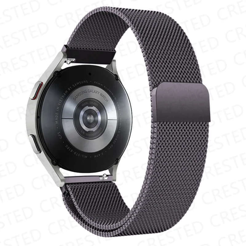 Magnetic Milanese Stainless Steel Watch Strap, 20/22mm, Silver