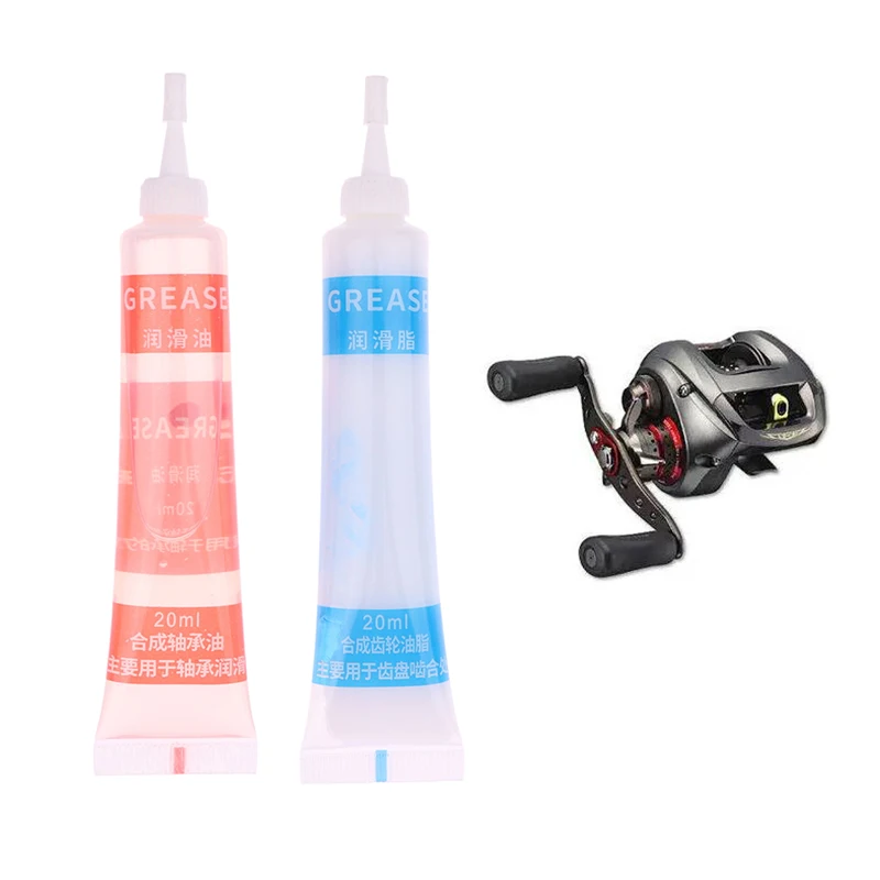 1/2PCS Wheel Bearing Maintenance Oil Gear Grease Set Fishing Reel Maintenance Oil And Grease 20ml Reel Cleaner Butter