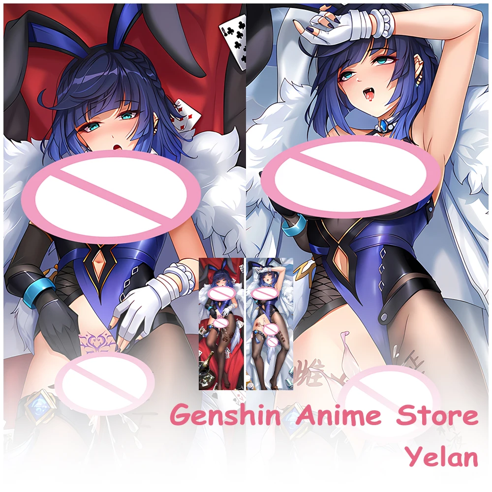 

Genshin Dakimakura Yelan Anime Waifu Pillowcase 2-Side Print Pillowcase Cosplay Cushion Cover Home Bedding Otaku Cushion Decor
