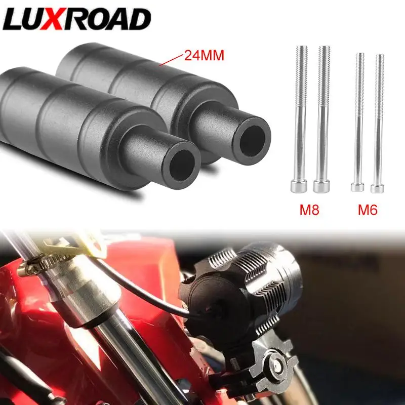 

Монтажный кронштейн для мотоциклетной фары, стоечное основание M6 M8 * 24 мм, противотуманная фара, вспомогательная опора для проектов, велосипедов, кафе, гонщиков, аксессуары