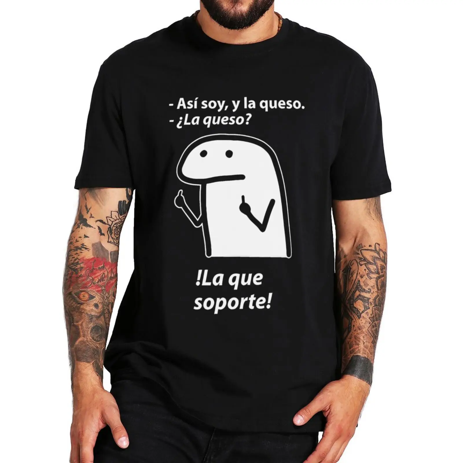 Camiseta de Y La Queso para hombre Y mujer, camisa Harajuku con frase Popular en español, 100% algodón, cuello redondo, talla europea