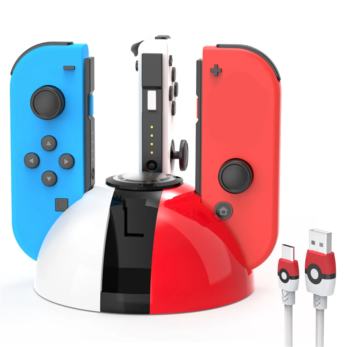 RISE For Switch Controller Charging Dock Base for Nintendo Switch Joyconand OLED Controller with USB-C Charging Cable