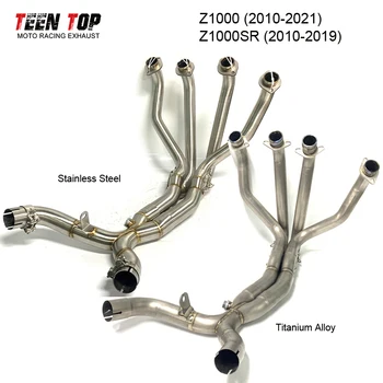 Motorcycle Exhaust Front Link Pipe For Kawasaki Z1000 Z1000SX Connect Pipe 2010-2021 Motobike Escape Moto Silencer Muffler