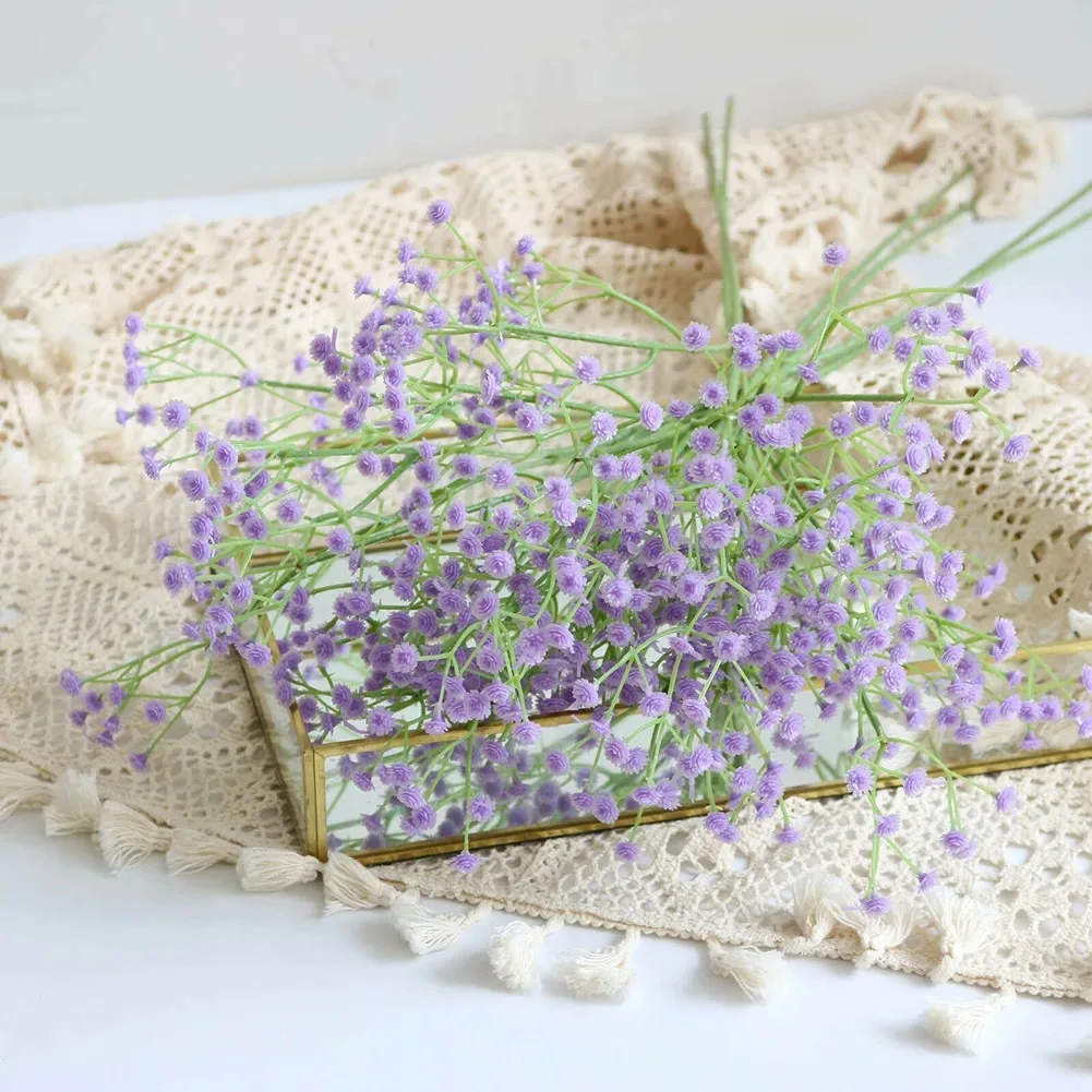 108 Köpfe Künstliche Blumen Kunststoff Gypsophila DIY Gefälschte Blumen Bouquet Garten Hochzeit Dekoration Party Im Freien Home Decor Vase – Detail 8