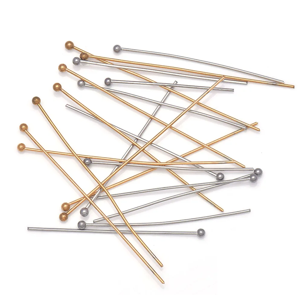10100pcs/lot 304 Stainless Steel Ball Head Pins Findings Jewelry