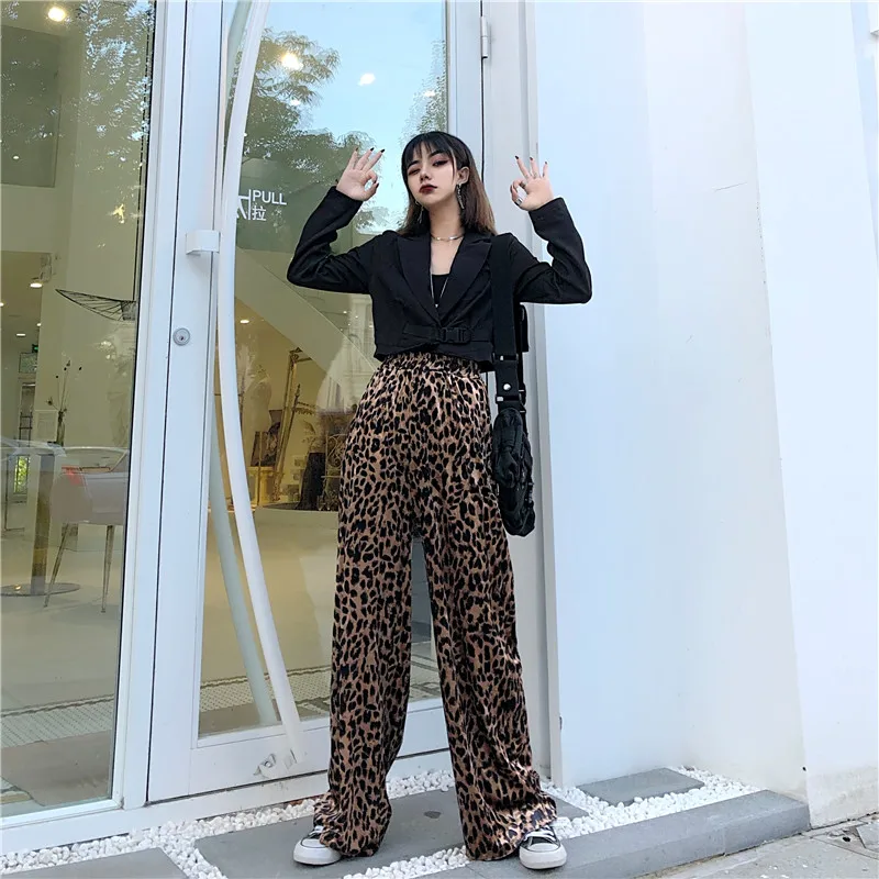 パンツ BEEDEN LEOPARD PRINT WIDE STRAIGHT PANTS BEEDEN LEOPARDPRINT WIDE STRAIGHT PANTS