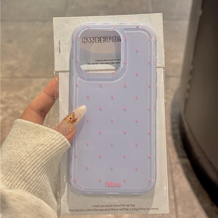 Luxury Ins Candy Color Polka Dot Ultra Slim Soft Silicone Case