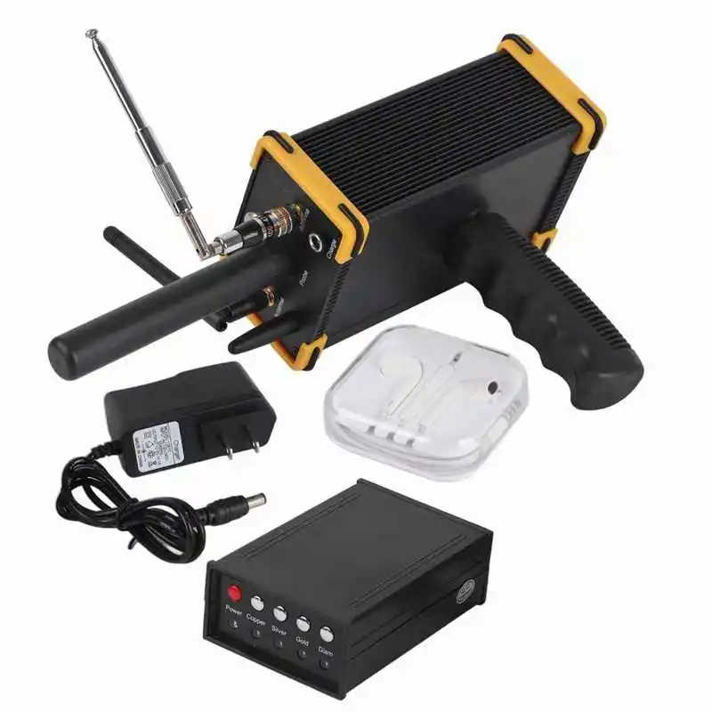 Handheld Metal Locator High Accuracy Metal Search System 3280ft Range Metal Finder Scanner Device Yellow