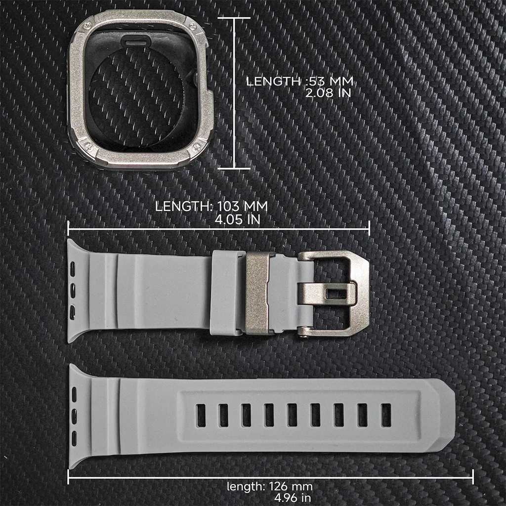Sport Silicone Strap with TPU+PC Protective Bumper Case