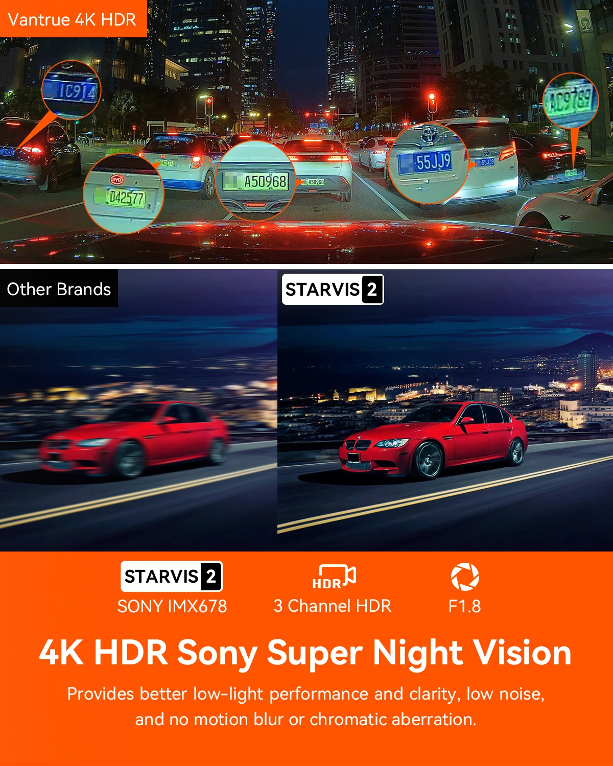 Vantrue N4 pro 3 běžící pás 4K HDR WIFI palubní kamera pro auto, auto kamera s STARVIS 2 noc vidění, hlas ovládání, 24h parkovací mód