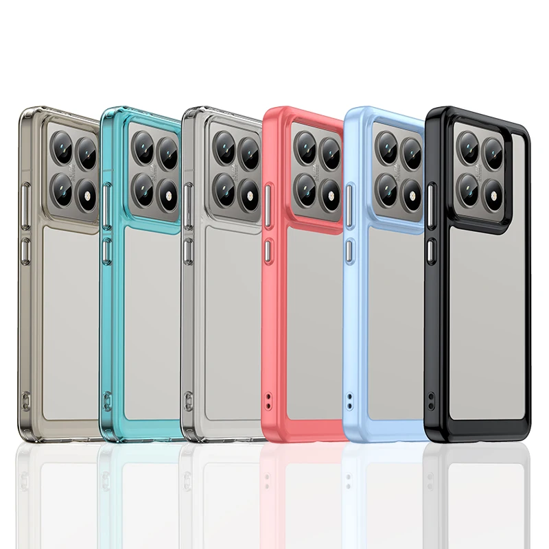 Hard Translucent Soft Frame Protective Phone Bumper Case Cover