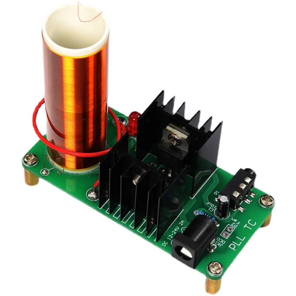 Muziek Tesla Coil, Tesla Coil Bluetooth-luidspreker, Muziek Tesla Coil Arc Plasma-luidspreker Draadloze Transmissie, Plug-and-play, Studenten Experimenteren Desktop Speelgoedmodel(eu