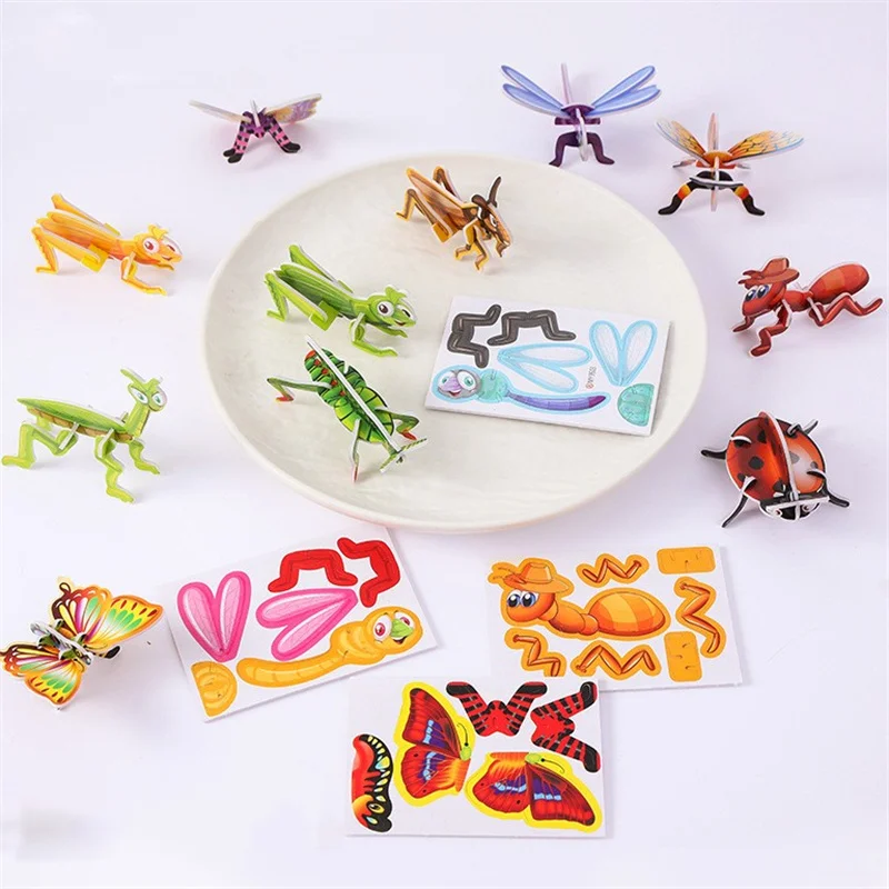 50pcs 3D Jurassic Dinosaur Puzzle Paper Preschool Kid Baby Jigsaw Puzzles Cartoon Learning Educational Christma Toy for Children 4