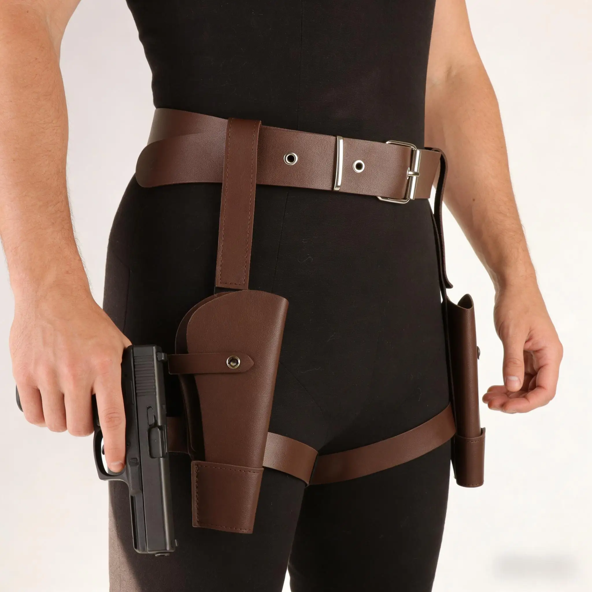 Thigh Holster with Belt - Western Cowboy/Cowgirl Cosplay Accessory