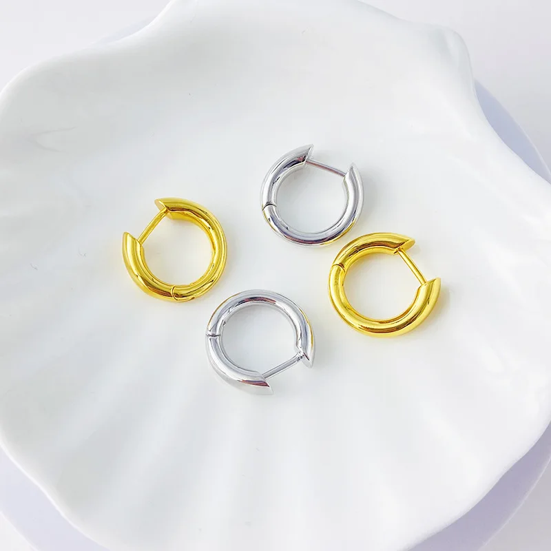 【wingbling】14k Tamicell Earrings ヨジャアイドル 着用 2022 KPOP New JK Same Style Frosted Circle Earrings with