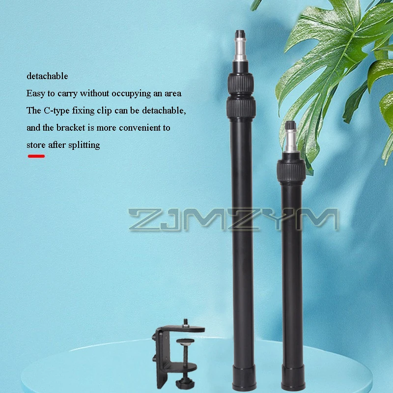 Desk Mount Stand Adjustable Table Aluminum Light Stand With Standard 1/4 Screw Tip For DSLR Camera Ring Light Video