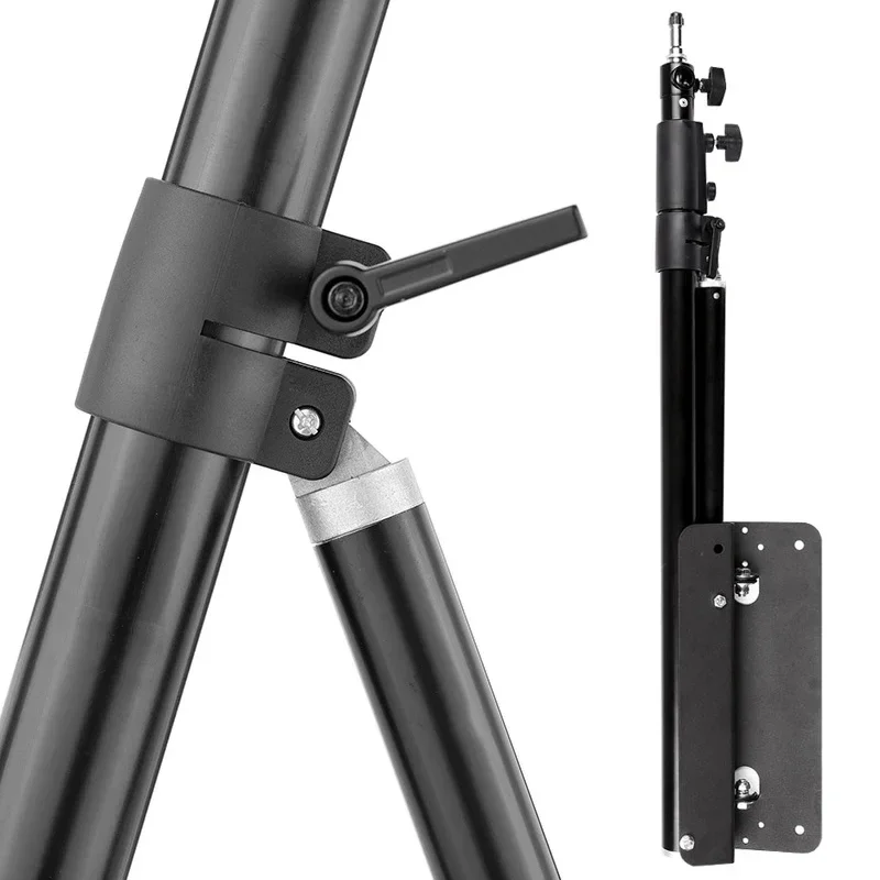 180cm Wall Mounted Boom Arm Stand Extendable Studio Flash Strobe Lighting Gears Holder Flexible for Home Studio Space-saving