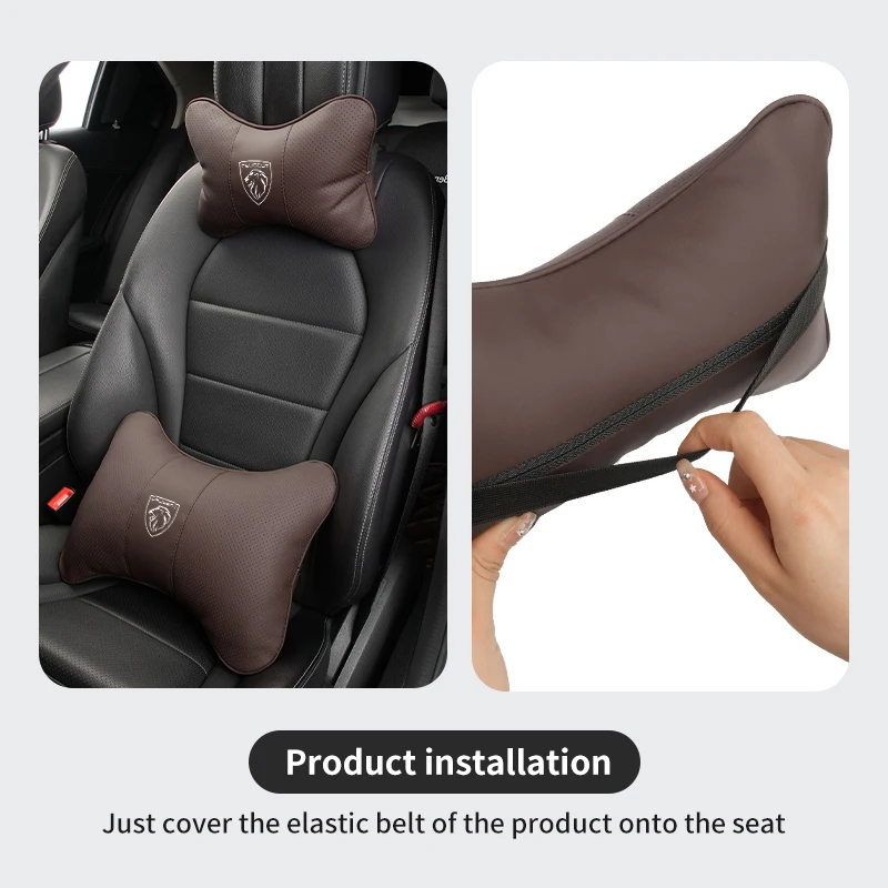 Car Neck Pillow Protective Lumbar Support Breathable Cushion For Peugeot 206 207 208 107 106 205 4008 301 607 108 807 407 508