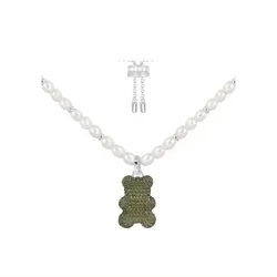 High - Quality Sterling Silver Bear Series Earrings - Fashionable and Exquisite Jewelry Gift (Pink)