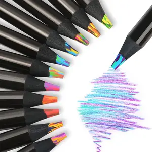 Rainbow Color Pencils for Kids, Concentric Gradient Crayons, Art Painting, Drawing Stationery, 10 PCs/Set, 7 Colors, Kawaii