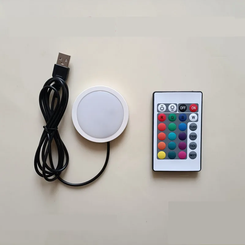 LED Spotlight USB 5V 3W RGB Surface Installation 5v Controller Simple Ceiling Wine Cabinet Ultra Thin 8mm Downlight