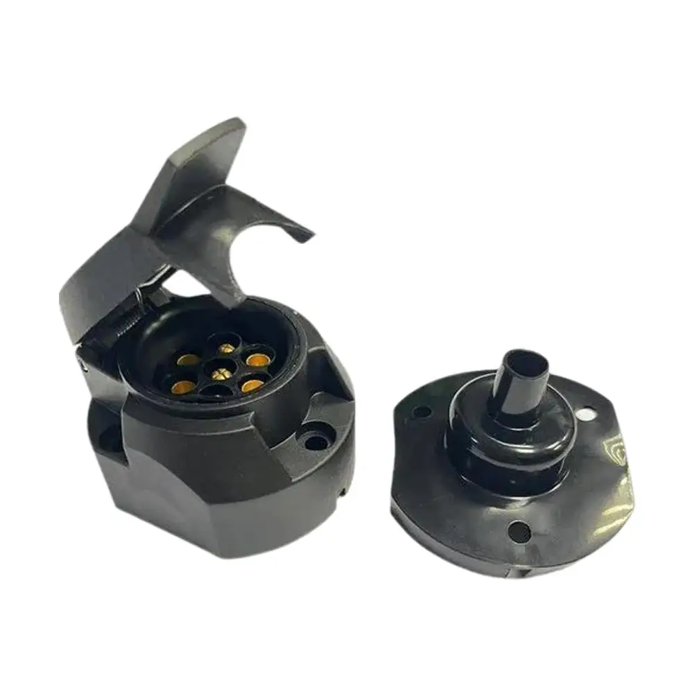 12V 7 Pin European Trailer Socket+Plug Tow Bar Connector Adapter For Car RV Truck Boat Caravans Transfer Signal Adapter Tools