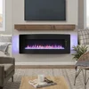 48 Inch Electric Fireplace , Wall Mounted Electric Fireplace with Remote and Multi Color Flame & Emberbed,1400W Stove Fireplaces 1
