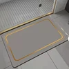 grey gold line mat