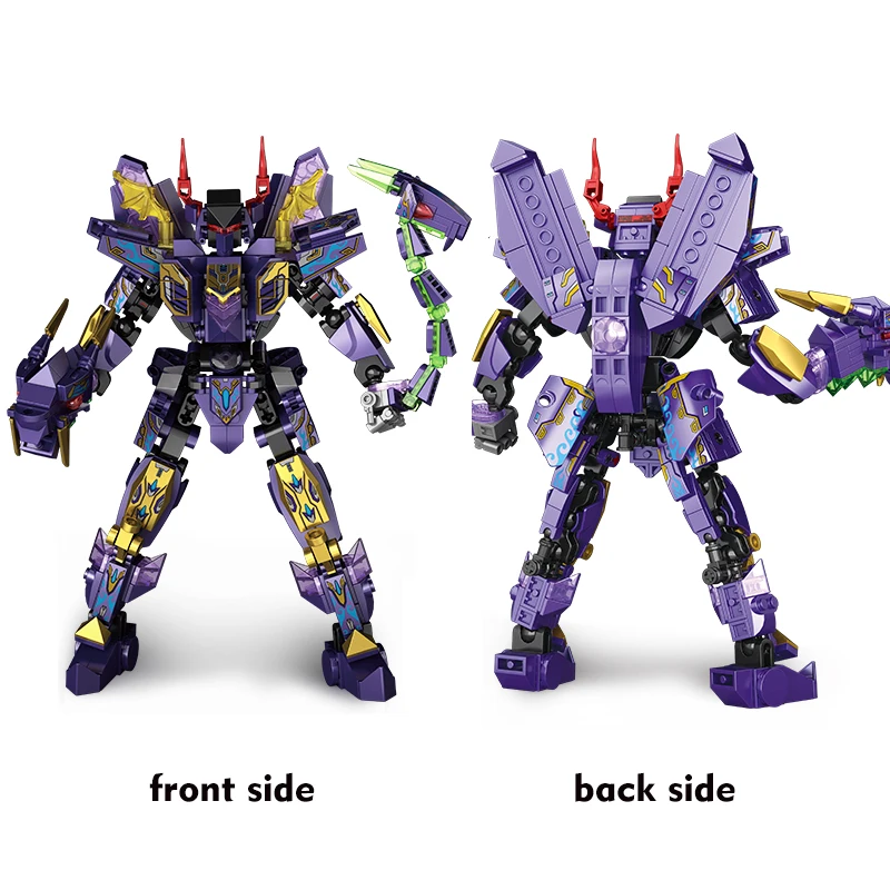 2in1 Transformable Robot Building Blocks Mythical Black Tortoise Mecha Warrior C