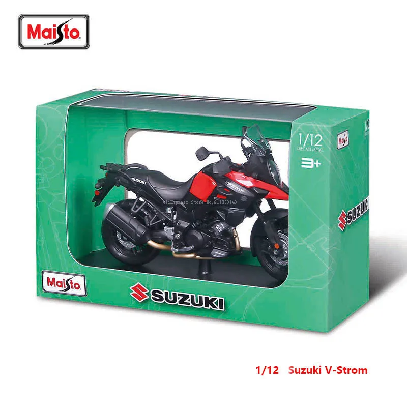 Maisto 1:12 4S shop special edition color box Suzuki V-Strom alloy motorcycle model static car model collection toy gift