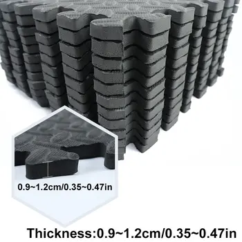 12PCS 30*30cm Sports Protection Gym Mat EVA Leaf Grain Floor Mats 4