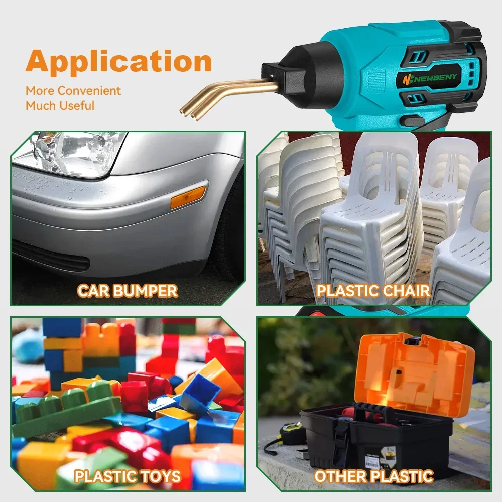NewBeny 500℃ Cordless Electric Plastic Welding Gun Efficient Multifunction Household DIY Power Machine For Makita 18V Battery 6