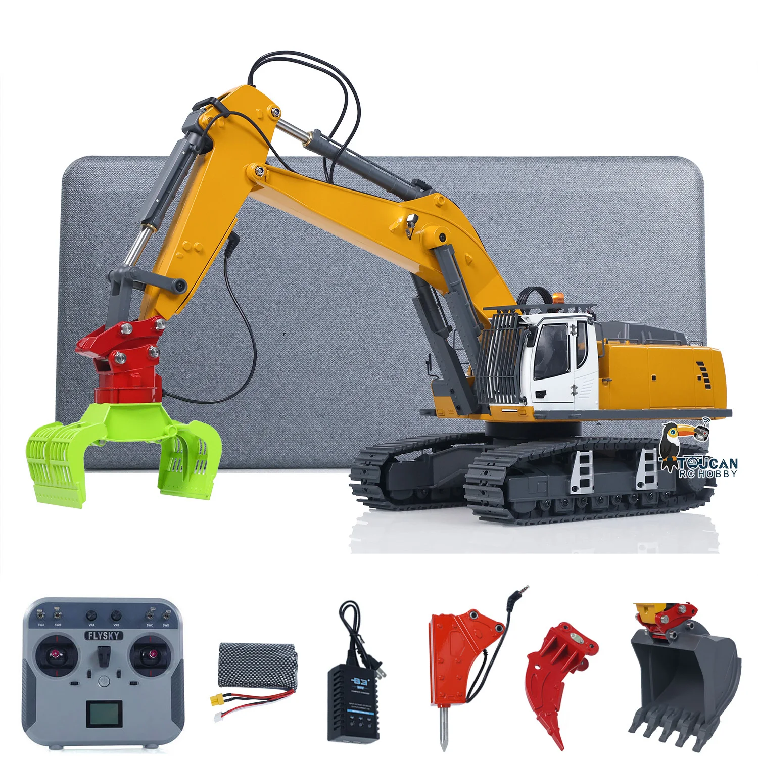 카볼라이트 K5901 100S 1/18 RC 굴삭기 전동 리프팅 RTR 무선 조종 굴착기 배터리 전동 클로 장난감 모델 선물