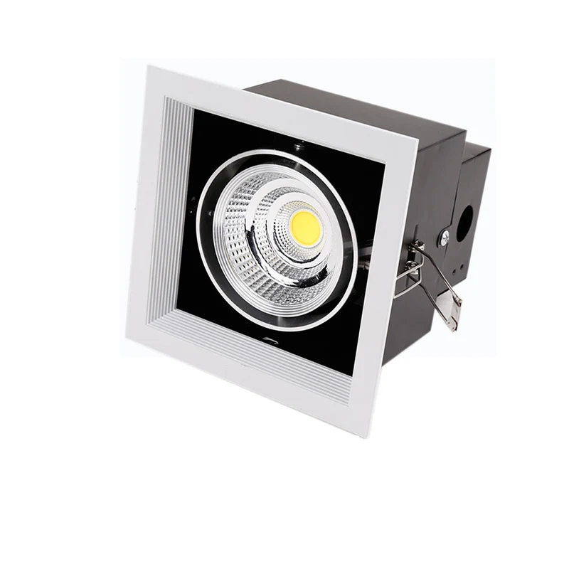 Dimmable Super High quality 1*10W/2*10W/3*10W Square led down light COB led Bean pot lamp With led driver COB led Grille lamp