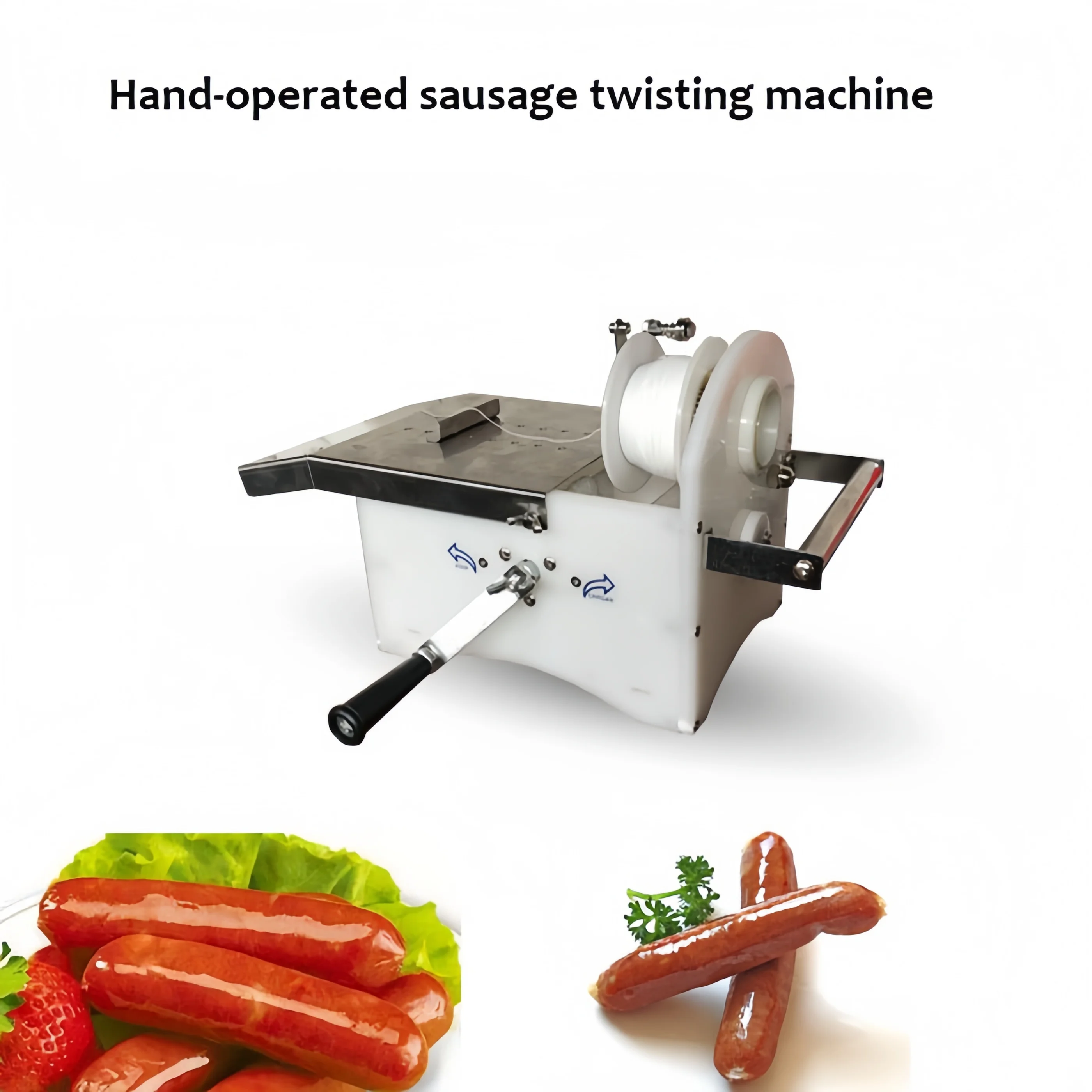 Hand-cranked automatic Food Material Portable Manual Sausage Twisting Machine Sausage Knotting Tying Binding Linker Machine