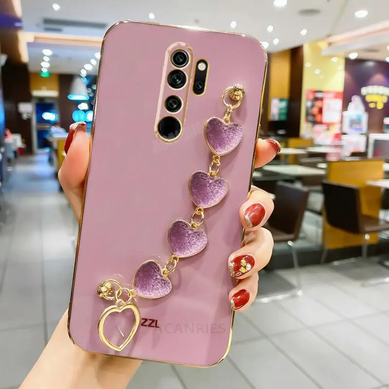 Love Heart Bracelet Plating Case On For Xiaomi Redmi Note Pro 8t