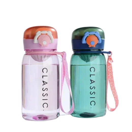 Clear Water Bottle with Portable Plastic Lid Promotional Cheap Reusable  Kids Gift Personalized Blank Drinking - AliExpress