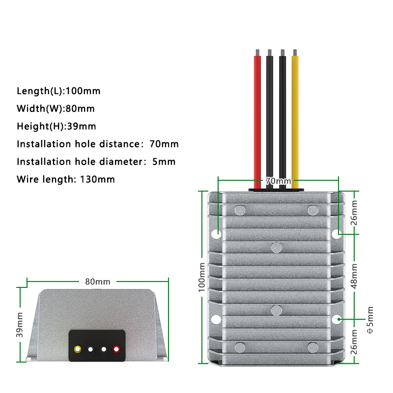 Convertitore DC da 12V a 24V, da 12V a 19V, da 12V a 28V, Modulo di Alimentazione per Auto, Inverter da 12V a 13.8V, Alimentatore per Registratore di Guida da 12V a 15V - immagine 5