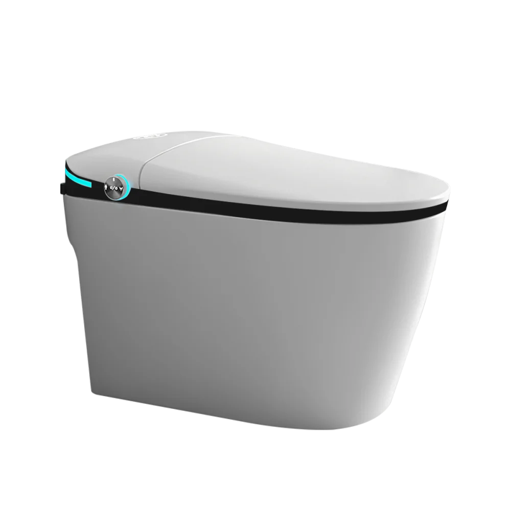 Luxury Smart Toilet with Bidet Seat Built-in, Intelligent Toilet Auto Open/Close Seat, Foot Sensor, LED Display,Night Light 6