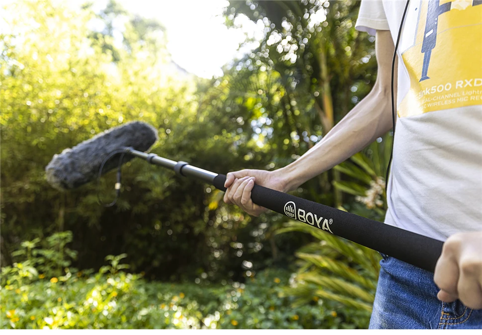 BOYA BY-PB25 Universal Carbon Fiber Boompole with Internal XLR Cable (2.5m)