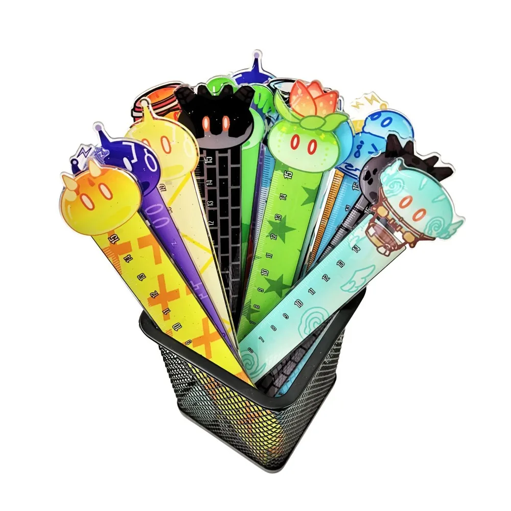 

Genshin Impact Acrylic Figure Straight Ruler Kaedehara Kazuha Slime Keyboard Cartoon Animals Rulers Stationery Student Supplies