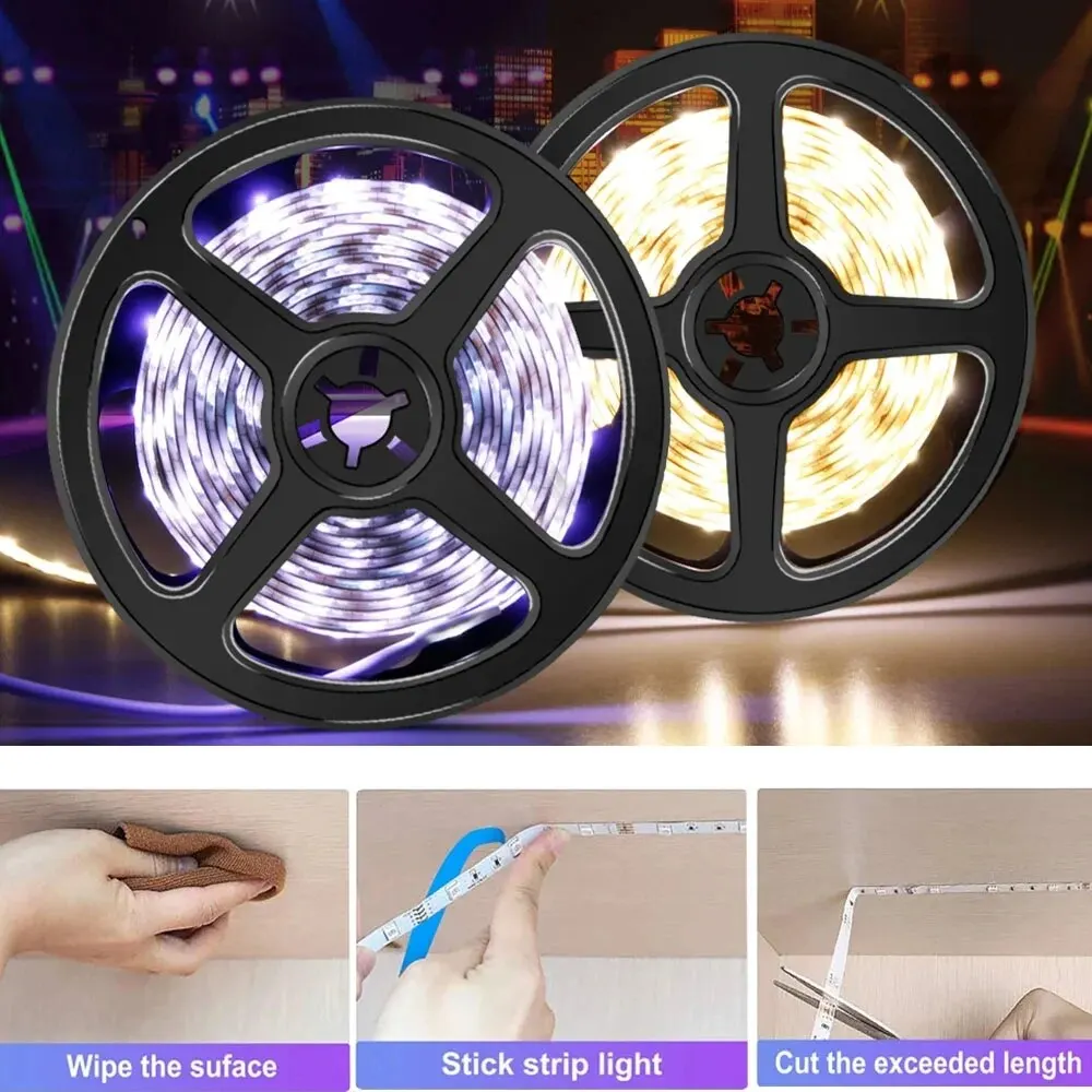 5m LED Lichterkette Streifen Band RGB Lichter Schlauch 5050 SMD Leiste