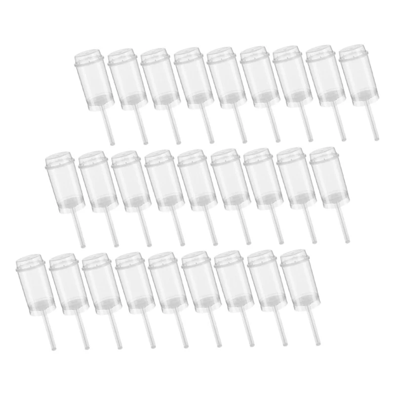 

40Pcs Food Pusher Round Shaped Push-Pops Cake Cup With Lid Cake Push Pops Containers Cakepop Round Plastic Container